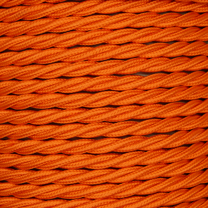 01782 - T-T Braided Flex 3 core 0.75mm Orange Sold by the metre