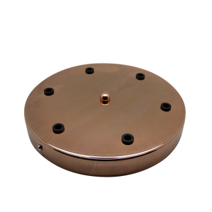 05648 Ceiling Rose Copper 200mm Ø 6-hole - Lampfix - Sparks Warehouse