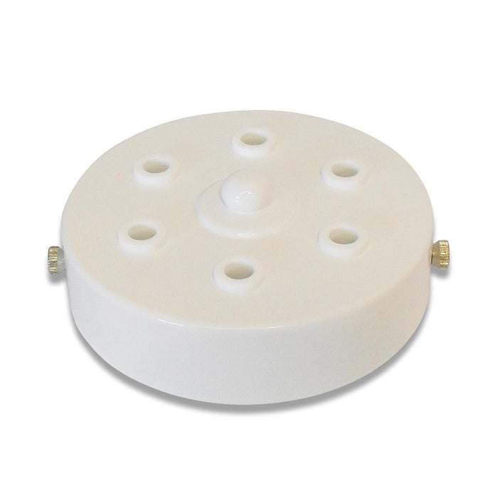 05673 Metalbrite Ceiling Rose White 100mm Ø 6-hole