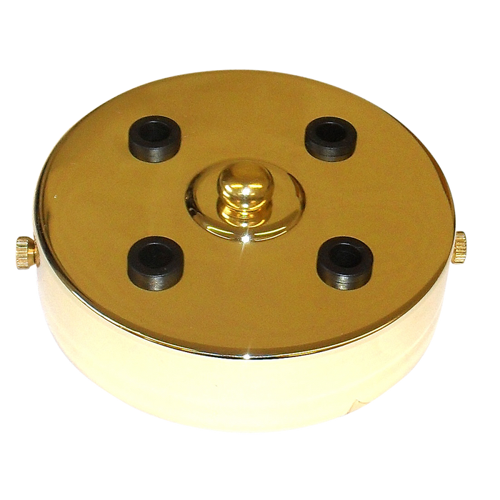 05661 Metalbrite Ceiling Rose Brass 100mm Ø 4-hole