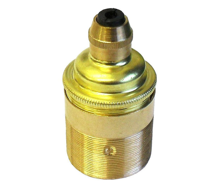 05981 Lampholder ES Brass Threaded Skirt with Cordgrip