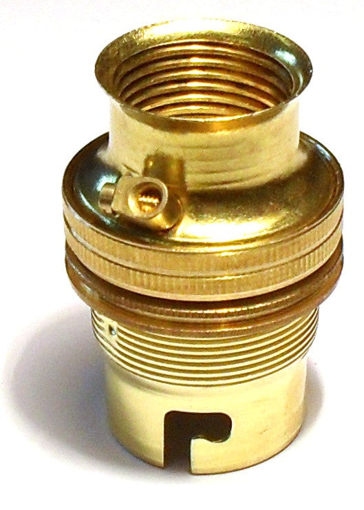 05640 - BC Lampholder 20mm Unswitched Brass - To Fit 20mm Conduit