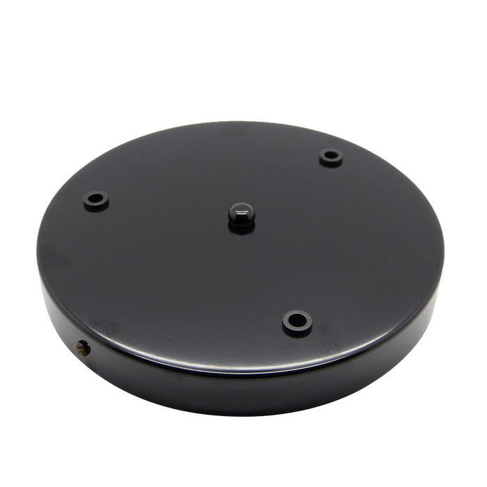 05623 Ceiling Rose Black 200mm Ø 3-hole