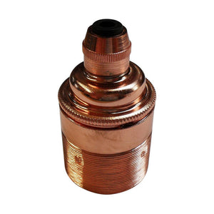 Lampfix 05354 Continental Lampholder ES Copper Threaded Skirt with Cordgrip Lampholder LampFix - Sparks Warehouse