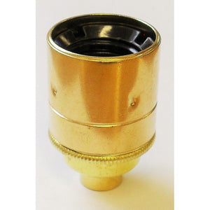 Lampfix 05243 Continental Lampholder ½" ES Brass Smooth Skirt Lampholder LampFix - Sparks Warehouse