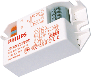 PHILIPS - HFMRED118SH-PH 1X18w TL5 HF C/Strt M/bx Red Ballst