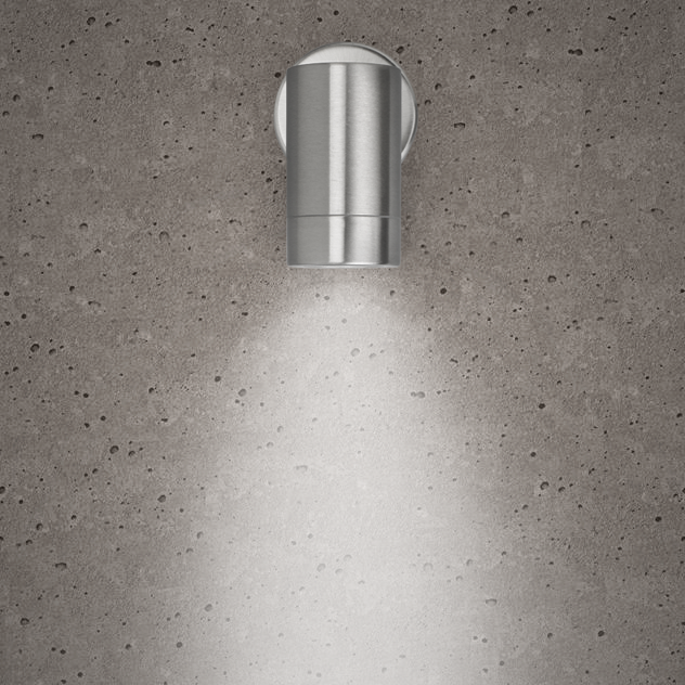 Bell 10336 - Luna GU10 Wall Light - Fixed Single, Stainless Steel, IP65