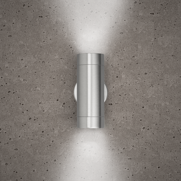 Bell 10338 - Luna GU10 Wall Light - Fixed Up/Down, Stainless Steel, IP65