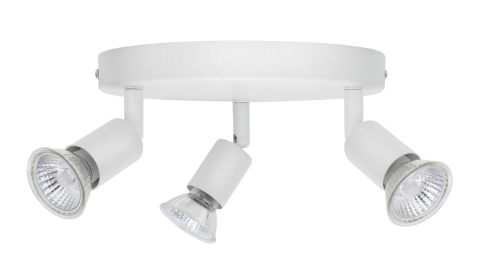 Bell 10380 - Luna GU10 Ceiling Spotlight - Triple, White