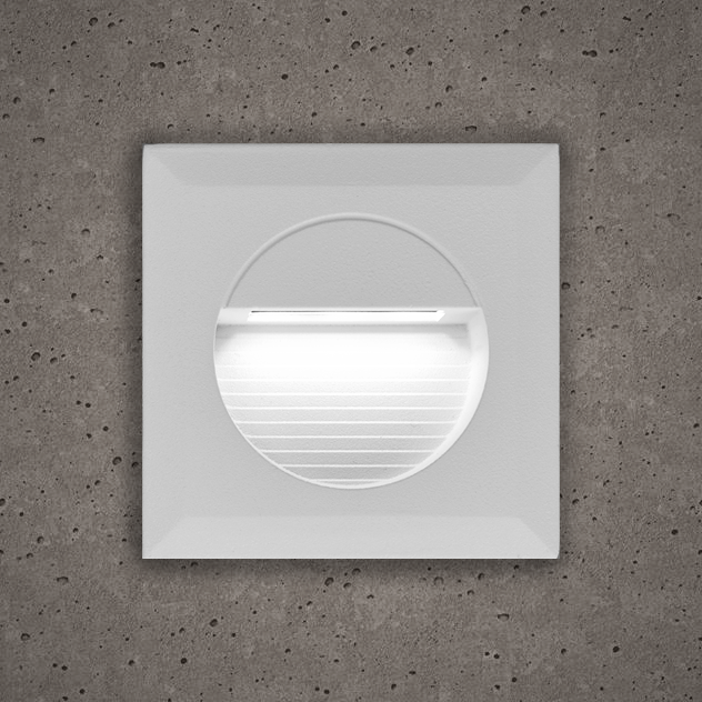 Bell 10401 - Luna Square LED Guide Light - White, IP65, White Trim