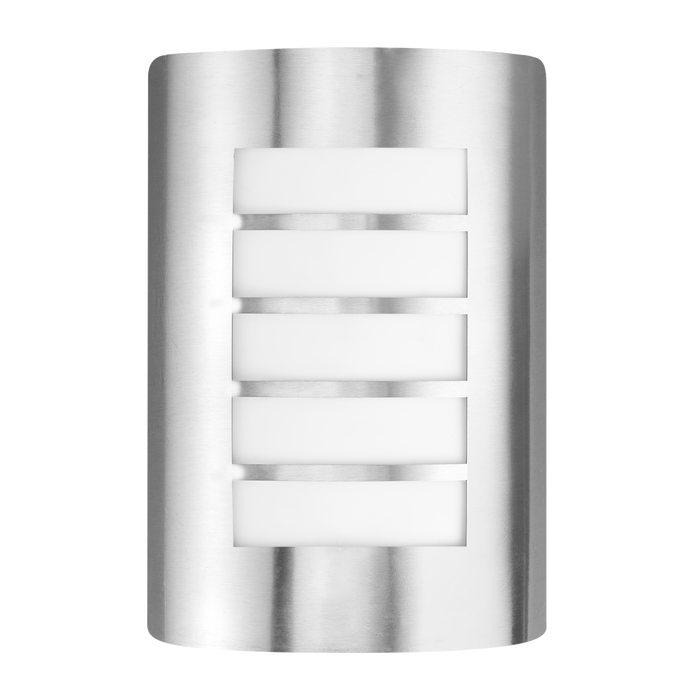 Bell 10432 - Luna Stainless Steel Wall Light - IP54, ES/E27, Louvred