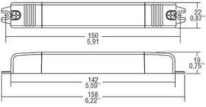 DC 15W 350mA SLIM/U (122440) - TCI LED Drivers