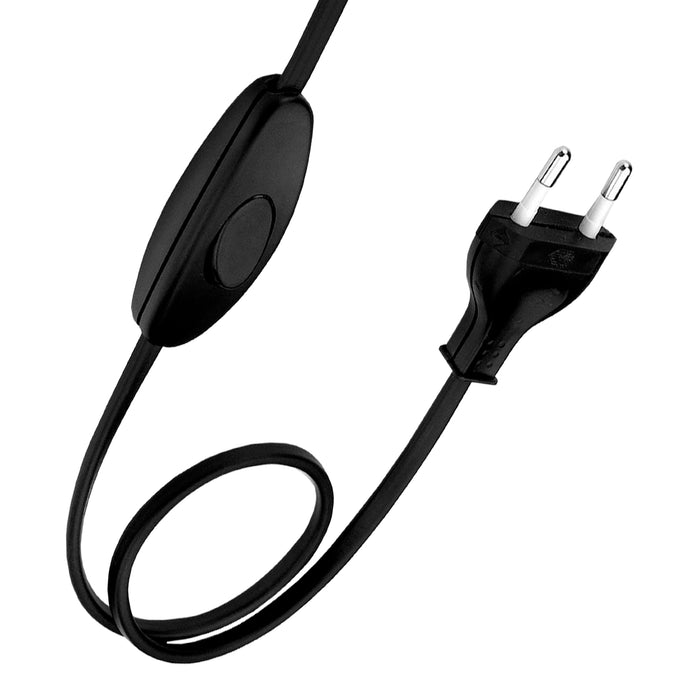 Bailey 140217 - Cord with European plug & Switch Black 120/80cm