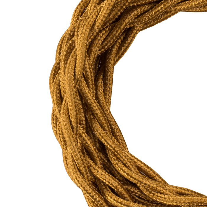 Bailey - 140314 - Textile Cable Twisted 2C 3M Metallic Gold