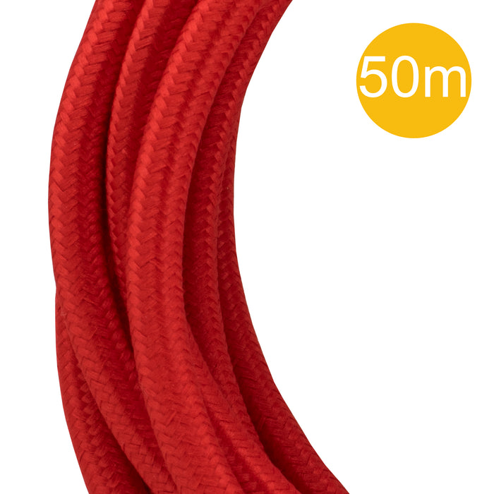 Bailey - 145036 - Textile Cable 3C 50M Red