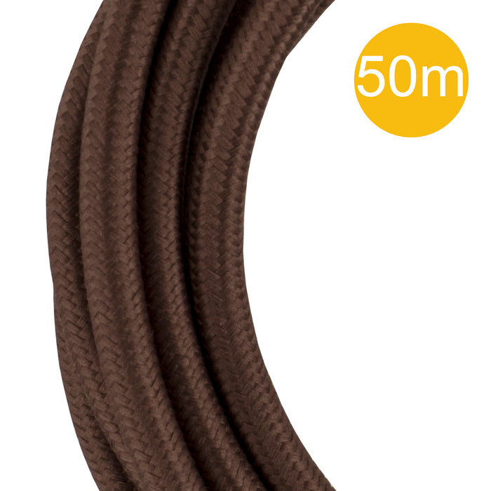 Bailey 140683 - Textile Cable 2C Brown 50m Roll