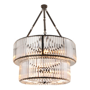 Bailey 140833 - Chandelier Alistair Double Black Metal Bailey Bailey - The Lamp Company