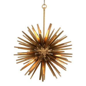 Bailey 140844 - Chandelier Huxley L Brass Vintage Bailey Bailey - The Lamp Company