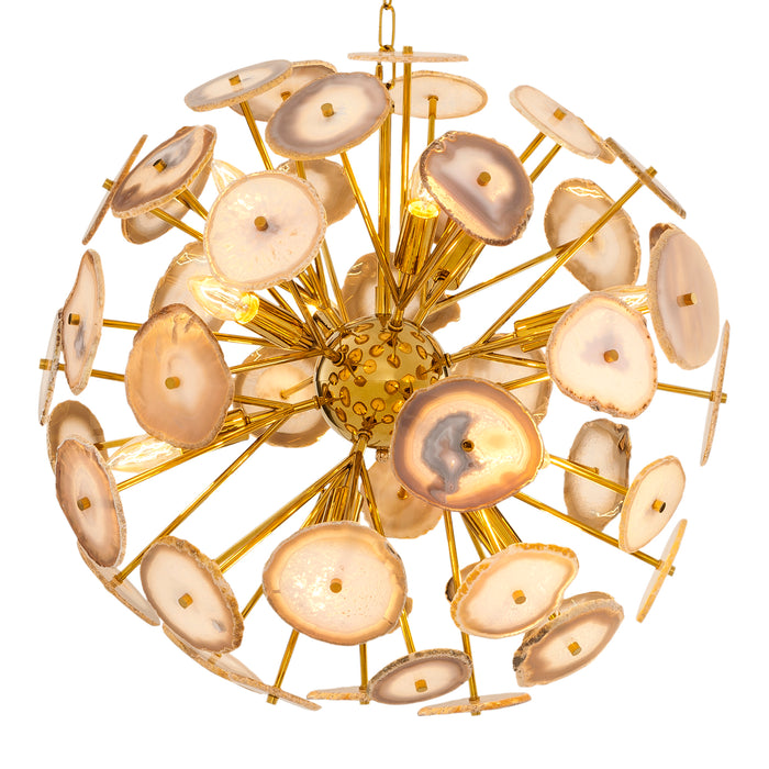 Bailey 140845 - Chandelier Irma S Gold Agate Stone