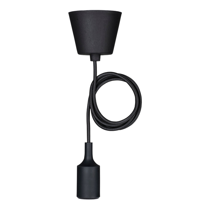 Bailey - 141580 - Silicone Pendant E27 Black 1.5M