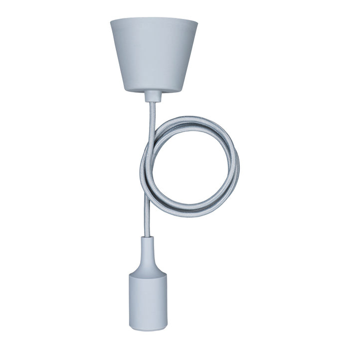 Bailey - 141582 - Silicone Pendant E27 Grey 1.5M