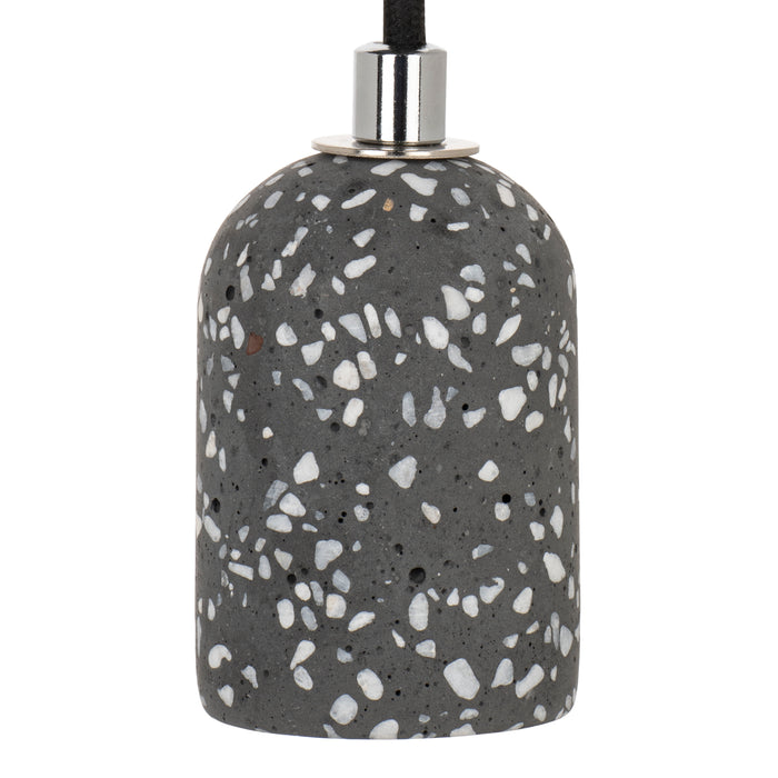 Bailey - 142539 - Pendant E27 Terrazzo D-Grey 1.5M 2C Black