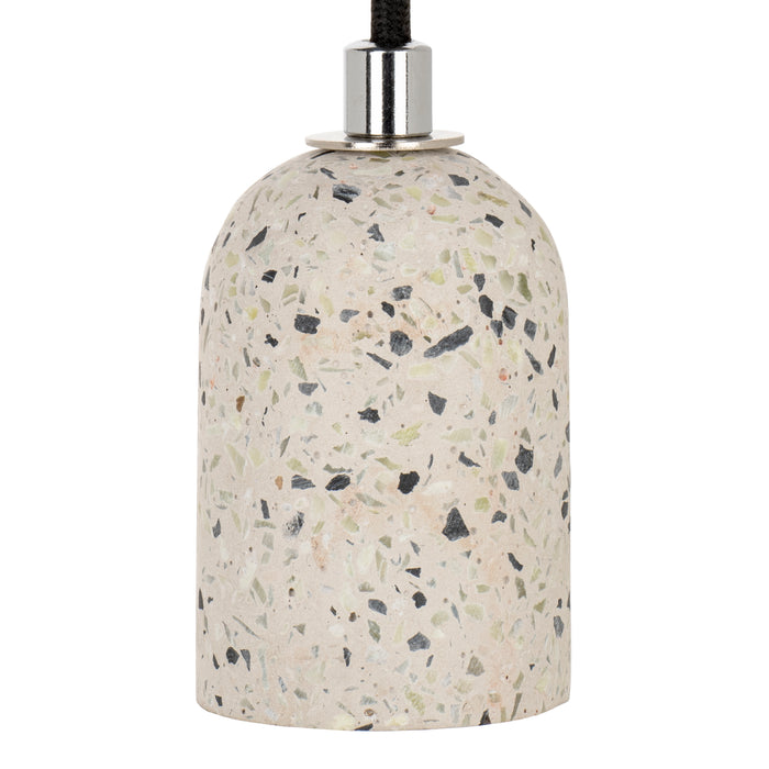 Bailey - 142540 - Pendant E27 Terrazzo White 1.5M 2C Black