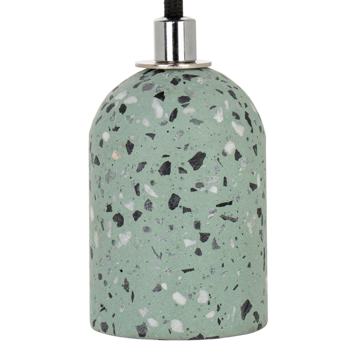 Bailey - 142541 - Pendant E27 Terrazzo Green 1.5M 2C Black