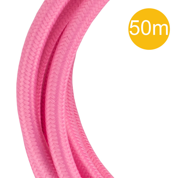 Bailey 142550 - Textile Cable 2C Pink 50M Roll