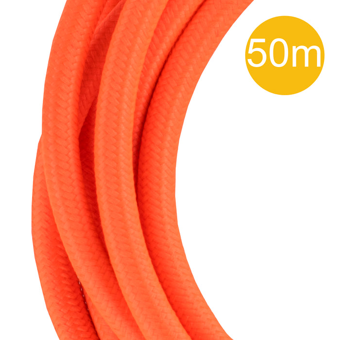 Bailey 142551 - Textile Cable 2C Orange 50M Roll