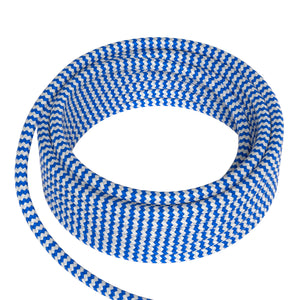 Bailey 142949 - Textile Cable 2x0.75mm 1.5m Blue/White Bailey Bailey - The Lamp Company