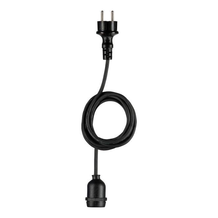 Bailey - 143002 - Outdoor Pendant E27 Black 5M with plug IP44