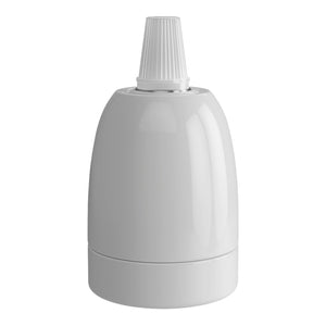 Bailey 143019 - Lampholder E27 Ceramic Polished White 47x63mm Bailey Bailey - The Lamp Company