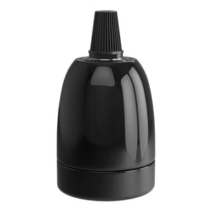 Bailey 143020 - Lampholder E27 Ceramic Polished Black 47x63mm Bailey Bailey - The Lamp Company