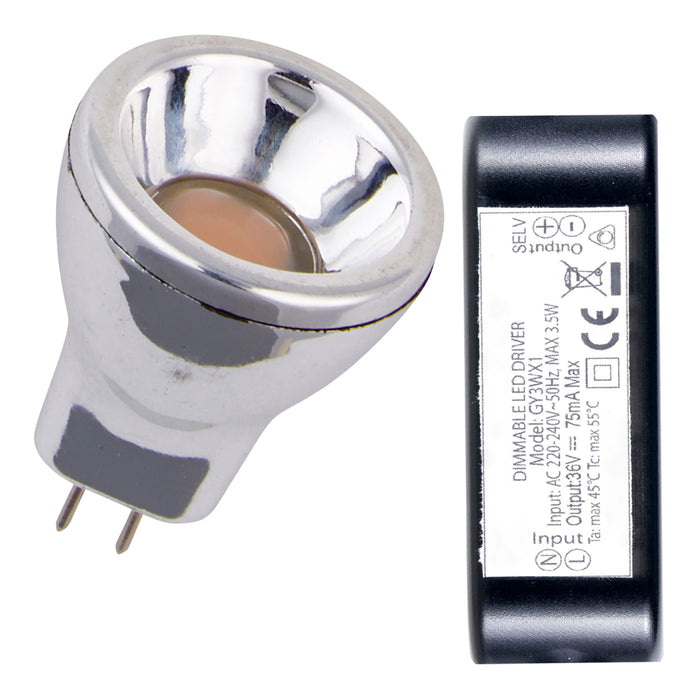 Bailey - 143492 - LED MR8 GU4 3W 150lm 927 35D Set with dimmable driver