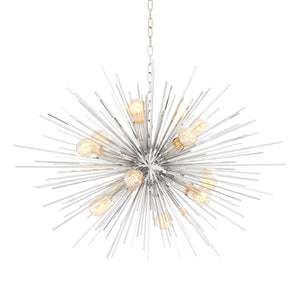 Bailey - 143653 - Chandelier Fabrice Nickel Light Bulbs Bailey - The Lamp Company