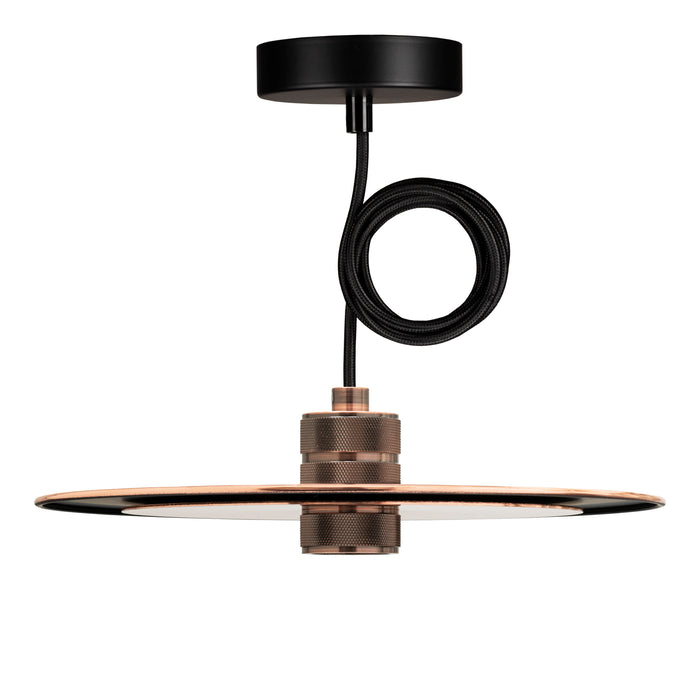 Bailey - 143877 - Pendant Set Slim E27 Rosé Gold 3M 2C Black