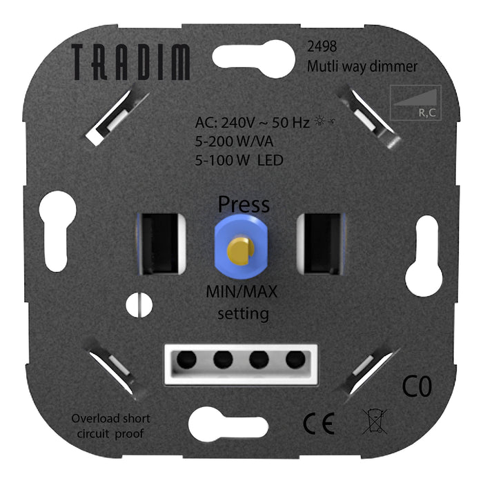 Bailey - 144087 - Tradim 2498 Multicontrol LED Wall Dimmer 5-200W