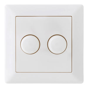 Bailey - 144244 - EcoDim ED-100007 Frame+cover+buttons (duo) Merten White Light Bulbs EcoDim - The Lamp Company