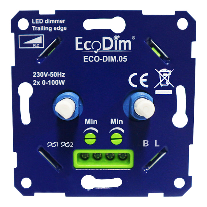 Bailey - 144248 - EcoDim ECO-DIM.05 LED Dimmer duo 2x 0-100W Phase Cut (RC)