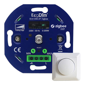 Bailey - 144250 - EcoDim ECO-DIM.07 LED Dimmer Zigbee Pro push/turn 0-200W Light Bulbs EcoDim - The Lamp Company