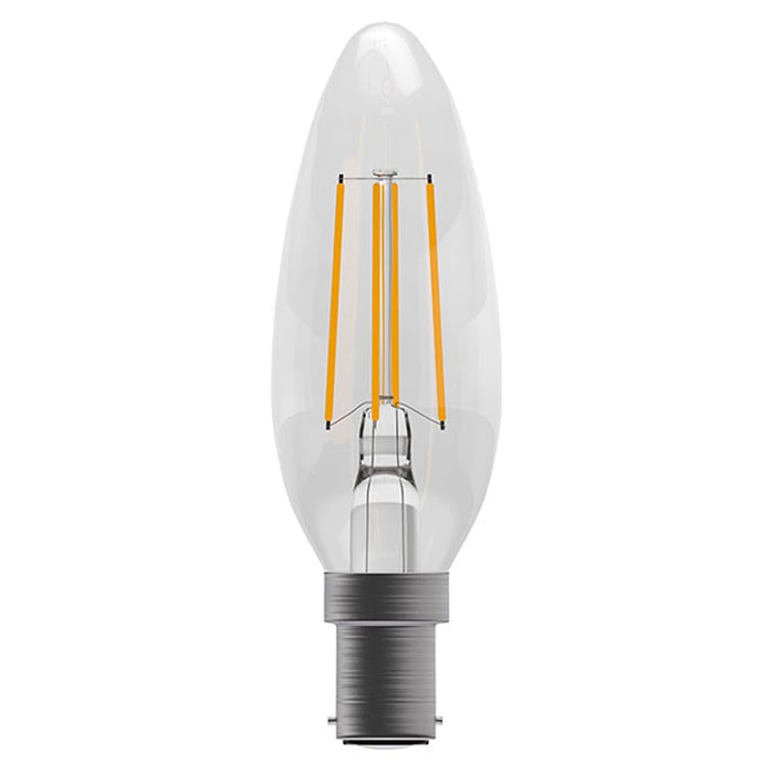 4W LED Filament Clear Candle SBC 2700K Dimmable