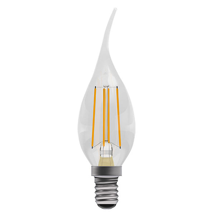 4W LED Filament Bent Tip Clear Candle SES 2700K