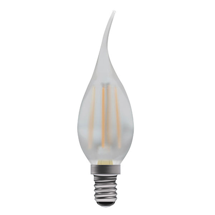 4W LED Filament Bent Tip Satin Candle SES 2700K