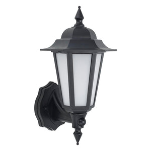 LED 8W Integrated Retro Vintage Lantern Black IP54 4000K with PIR