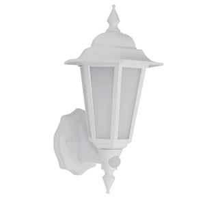 LED 8W Integrated Retro Vintage Lantern White IP54 4000K with PIR