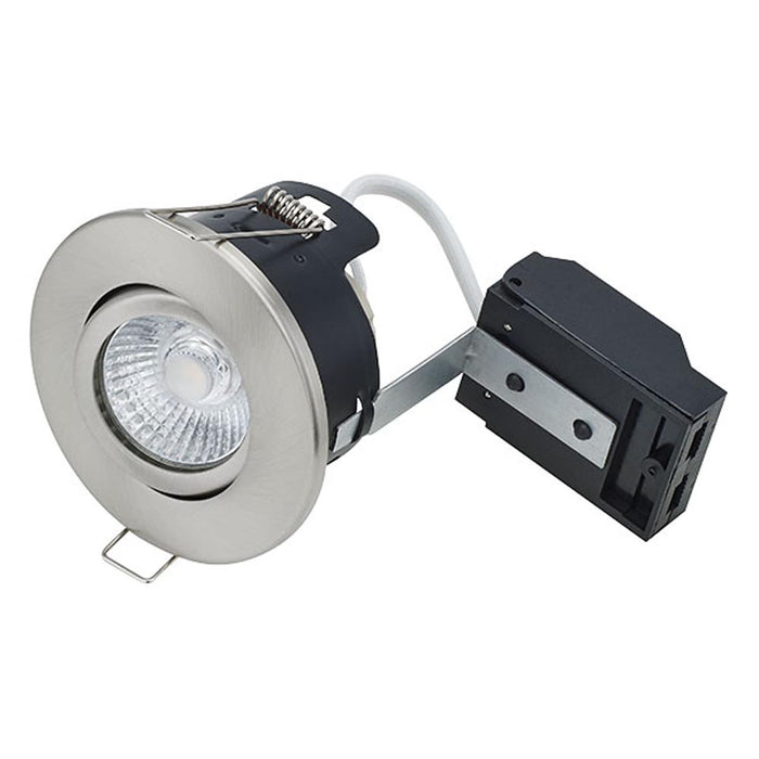 Centre Tilt Fire Rated MV/LV Downlight Satin Nickel