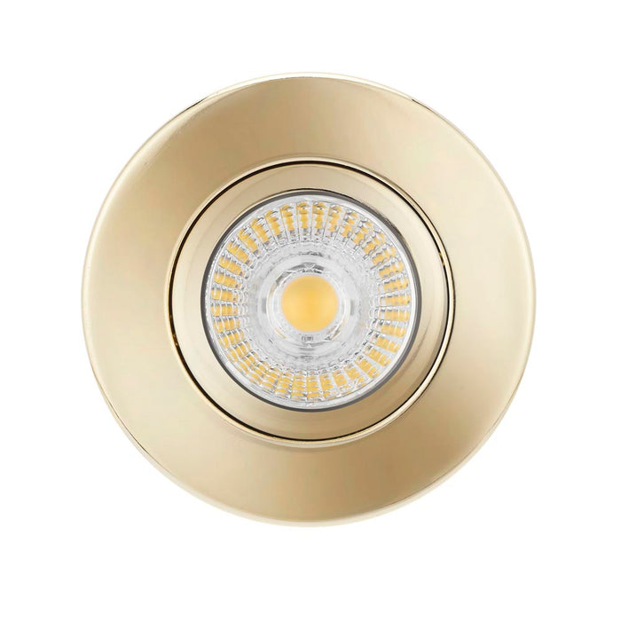 Centre Tilt Fire Rated MV/LV Downlight Brass