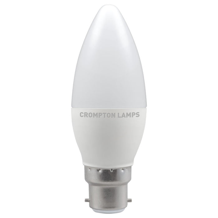 Crompton LED Candle Thermal Plastic 5.5W B22d Daylight Opal