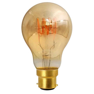 LED 4 Loops Filament GLS 4W 240V B22d Amber 2000K Dimmable